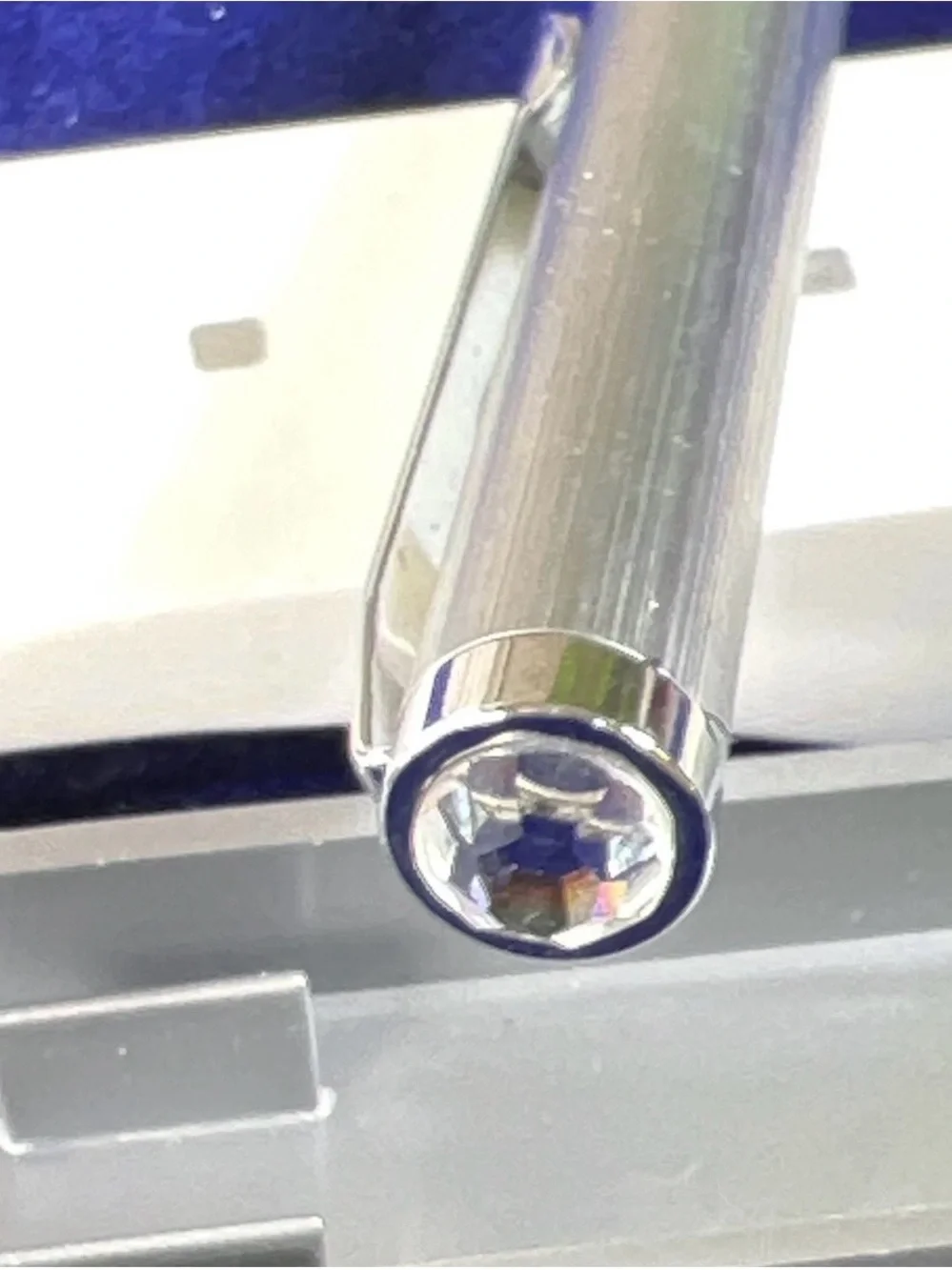 Swarovski Silver Crystal Pen And a Stylus Charm SCS Clear Swarovski Crystals Set